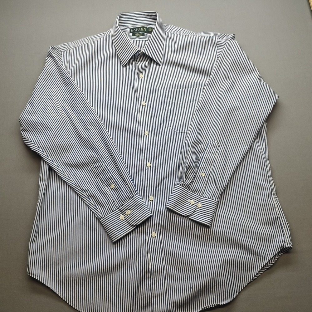 LAUREN RALPH LAUREN Men's Classic Fit Non-Iron Long Sleeve Shirt ☆ Size 17-34/35